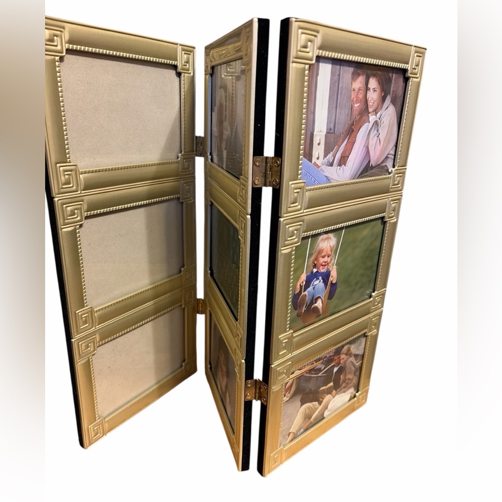 Elegant Gold Folding Picture Frame